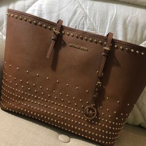 Michael Kors Brown studded tote